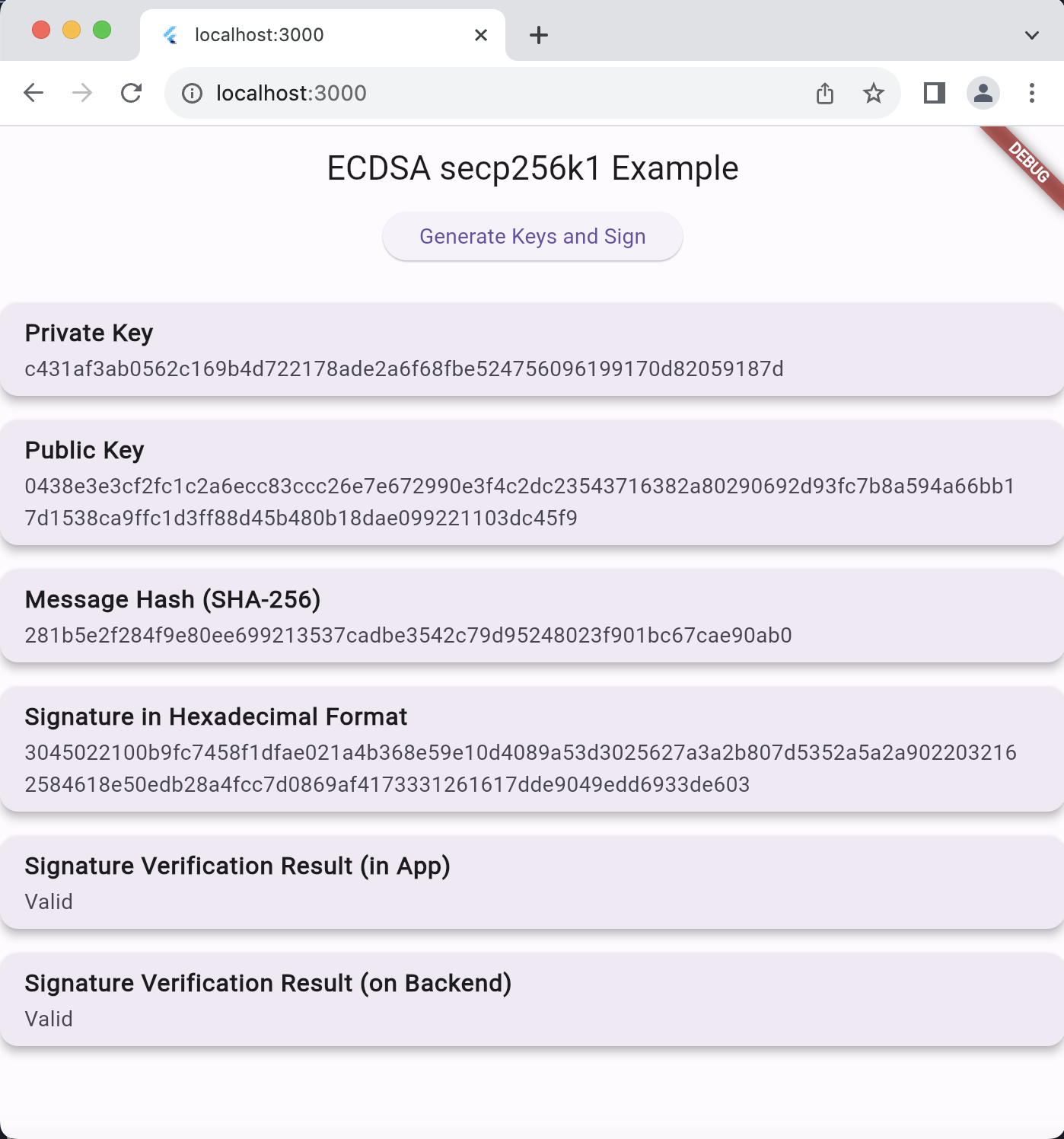 Flutter App Check Signature